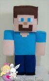 Personagem boneco Minecraft para decoração Steve