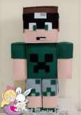 Personagem Minecraft boneco Mike para decoração
