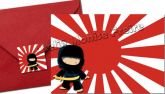 Convite aniversário 10x7 cm Ninja