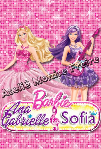 Rótulo para tubete Barbie Princesa & PopStar pcte com 20 unid