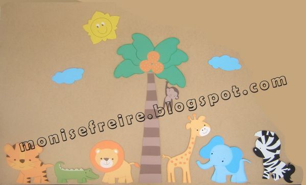 Border mdf Zoológico Cute 10 peças gr