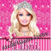Rórulo adesivo 3x3cm festa Barbie Life