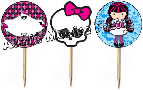 Topper para cupcake Monster High